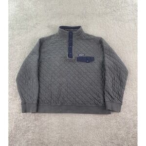 Patagonia Snap T Sweater Womens Large Gray Hiking Quilted Outdoor Pullover *
